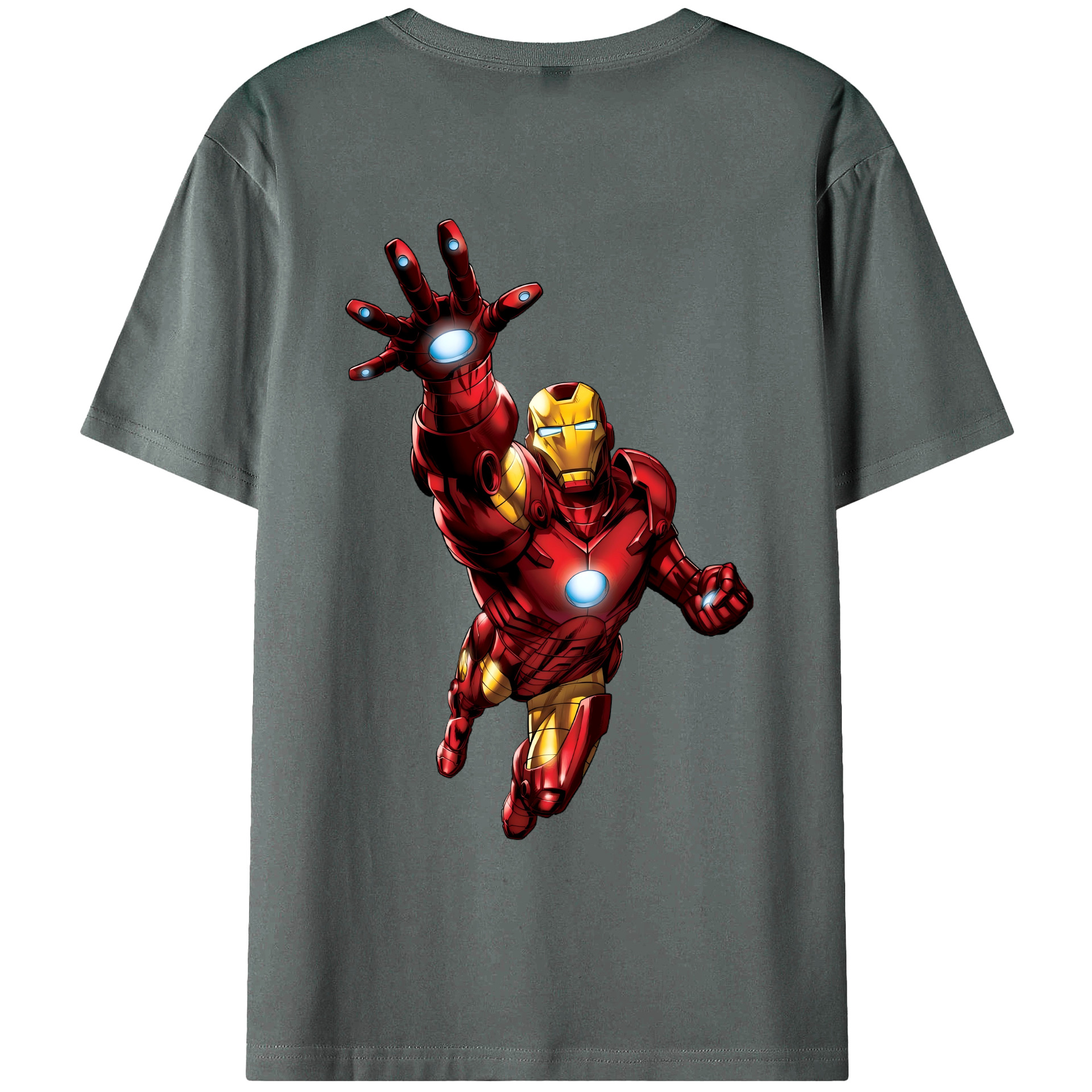 （画像用） アベンジャーズ The Avengers 綿100％ メンズ半袖Tシャツ（バックプリント） 通気性
